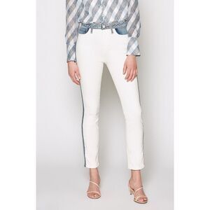 Joie Gracelyn White Blue Side Stripe Two-Tone‎ High Rise Skinny Jeans Size 26